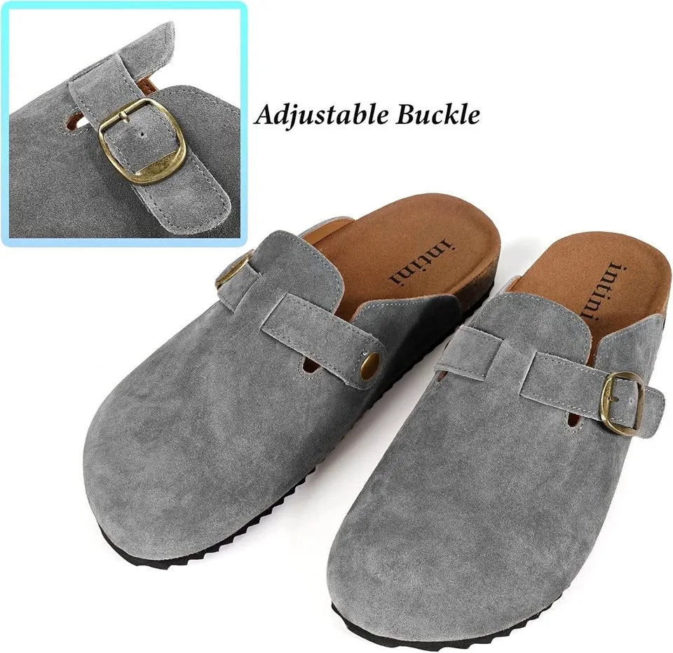 Brand new Intini unisex Suede Clogs, Size 40 thumbnail