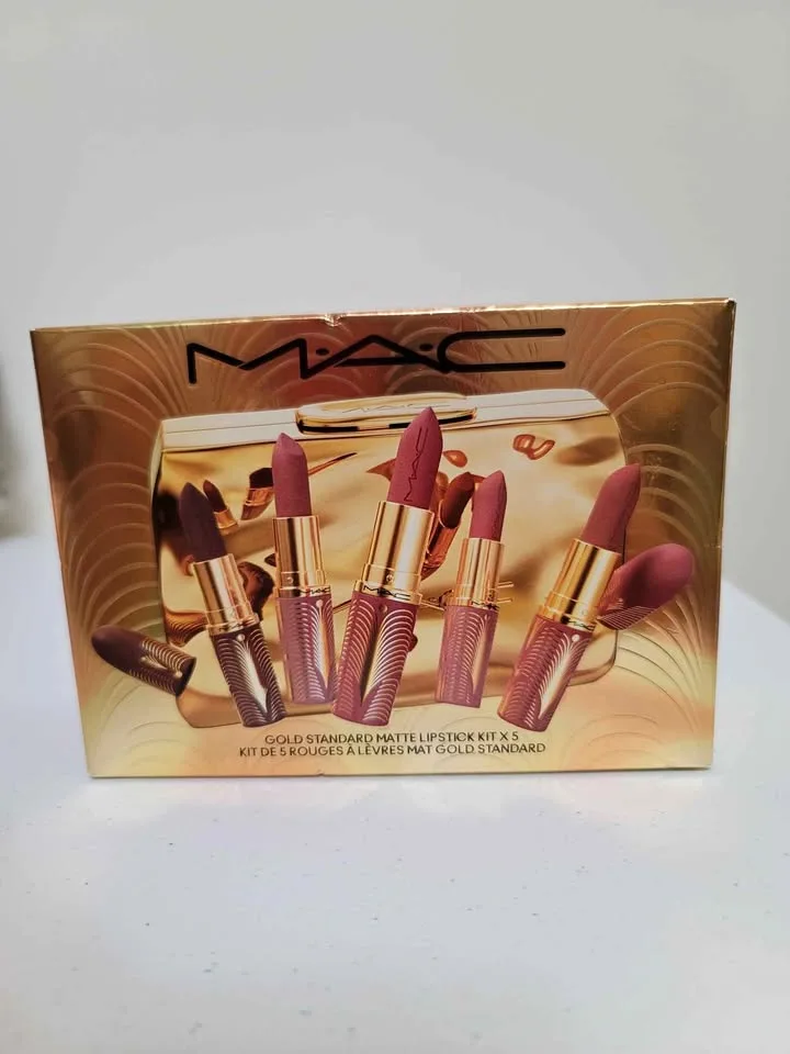 New MAC Lipstick Set w/gold clutch thumbnail