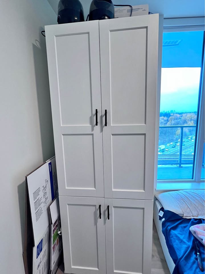 IKEA High Cabinet with Shelves / 4 Doors – $195