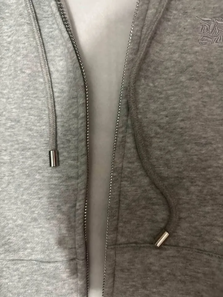 Burberry Gray Zip up Hoodie Size S image indicator(5)