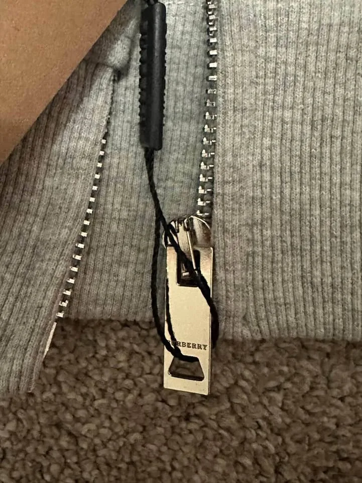 Burberry Gray Zip up Hoodie Size S image indicator(6)
