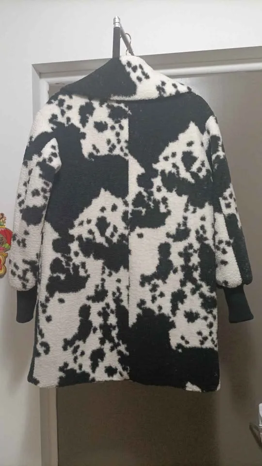 ‼️NEED GONE ASAP‼️ NVLT Berber Cow Print Coat image indicator(2)