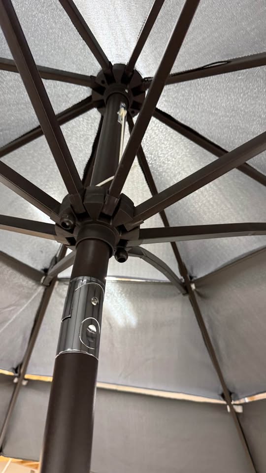 🌤️ HOMSHADE 9FT 3-Tier Patio Umbrella – Dark Gray, UV50+, New (S - photo 4