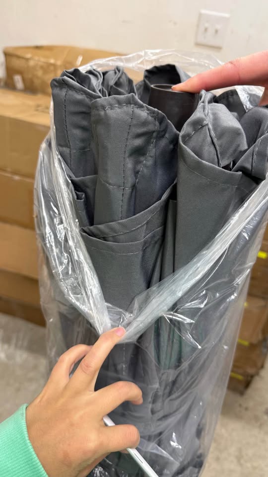 🌤️ HOMSHADE 9FT 3-Tier Patio Umbrella – Dark Gray, UV50+, New (S - photo 5
