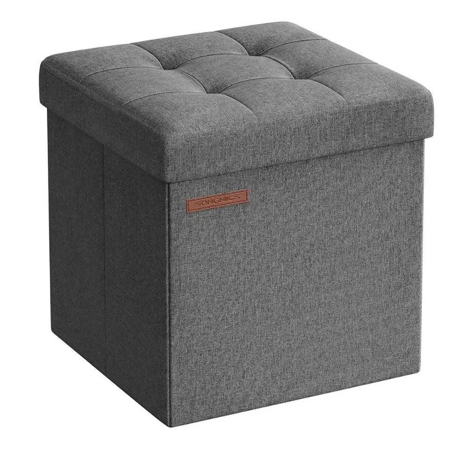 Brand New SONGMICS Folding Storage Ottoman – Dark Gray image indicator(2)