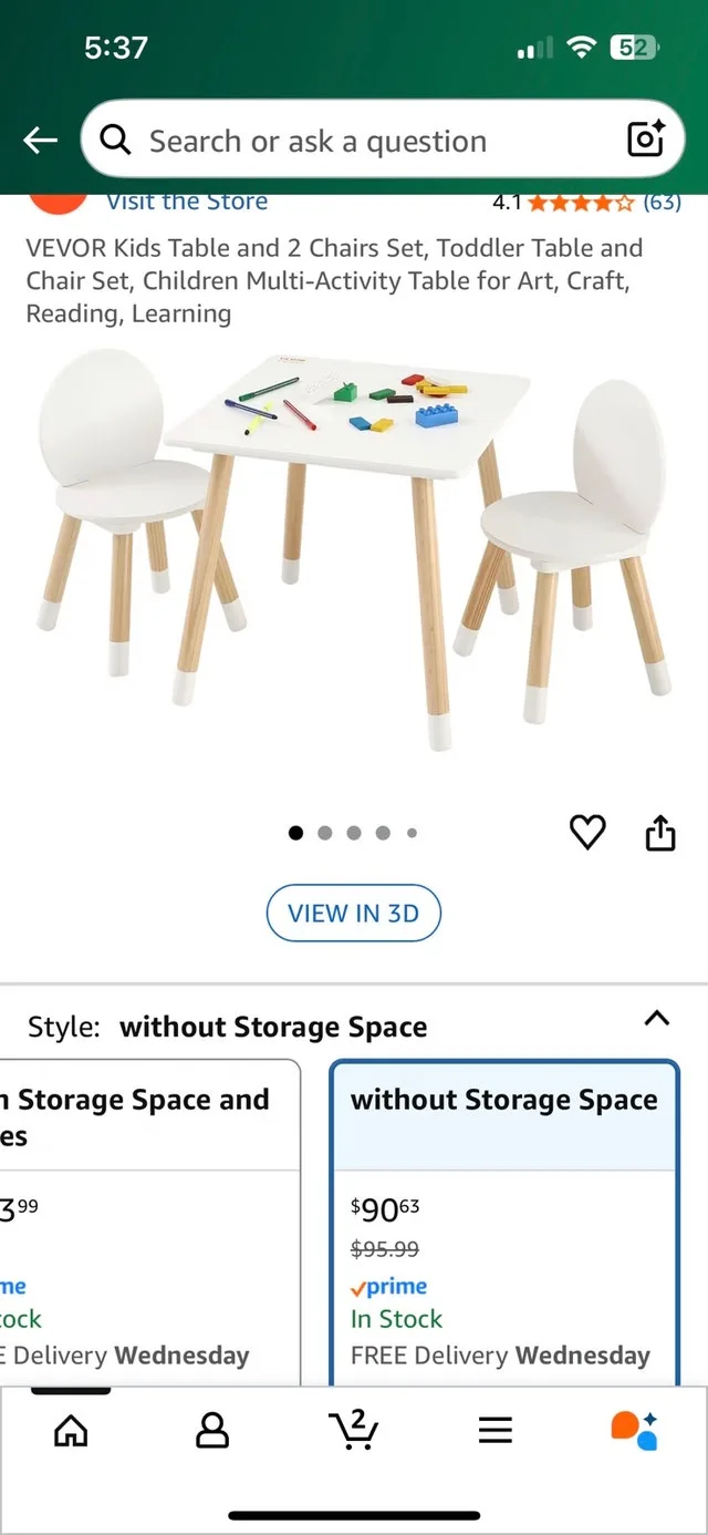 Vevor Kids Table and Chairs image indicator(5)
