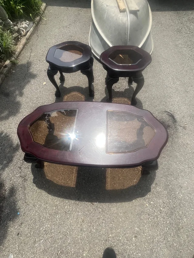 Coffee table and end tables