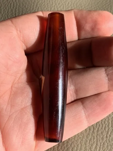 Magic Tibetan Old Style Agate One Eye 15 X 76 MM image indicator(4)