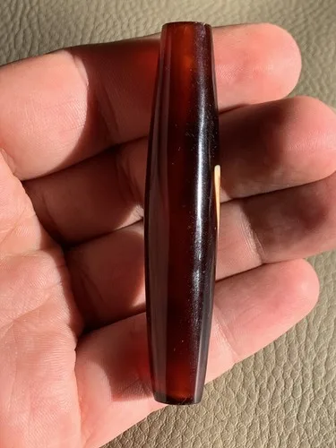 Magic Tibetan Old Style Agate One Eye 15 X 76 MM image indicator(5)