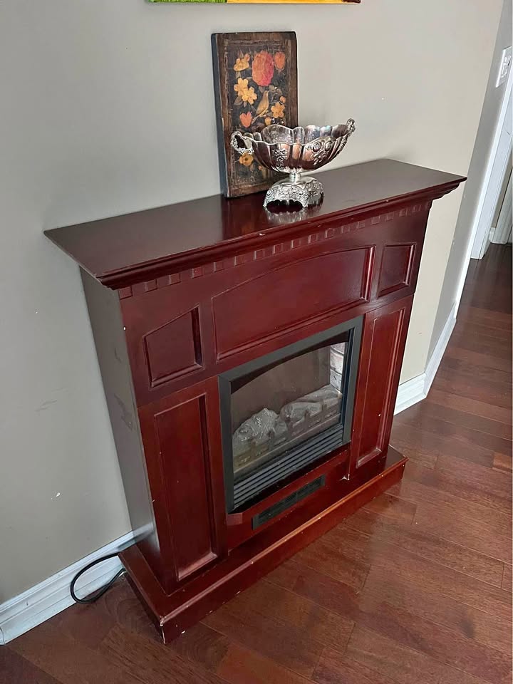 Dark Hardwood Fireplace | Make me an offer