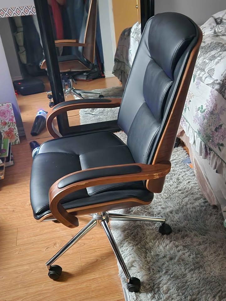 Solid Wood Brown Modern Office Chair - photo 2