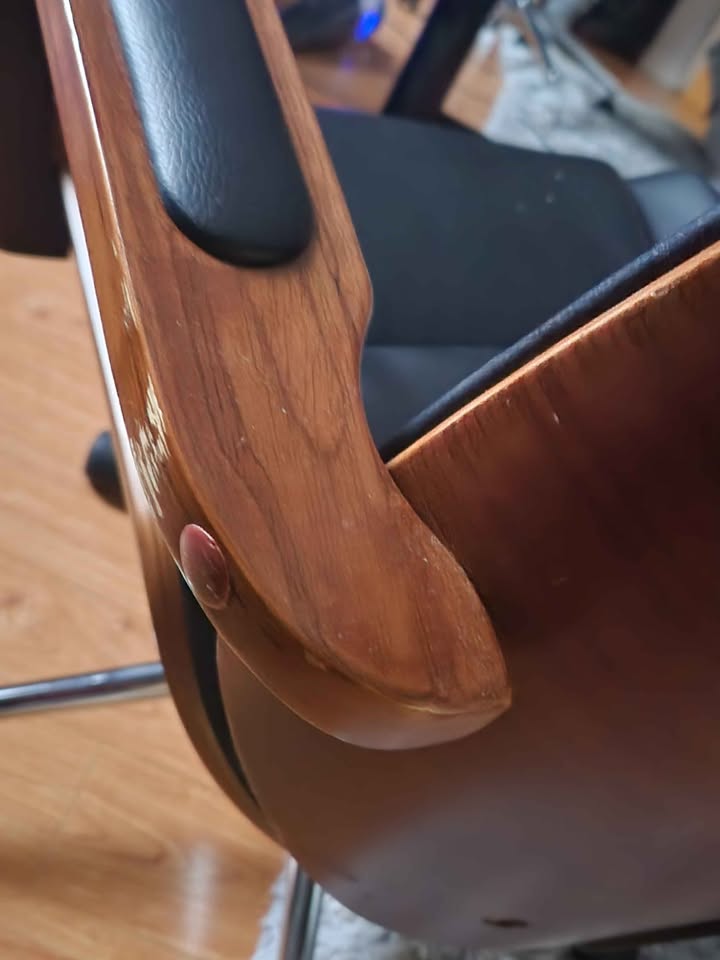 Solid Wood Brown Modern Office Chair - photo 3