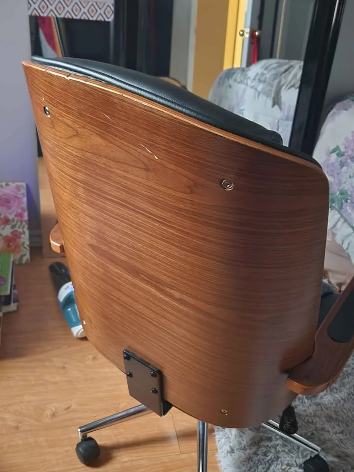 Solid Wood Brown Modern Office Chair image indicator(4)