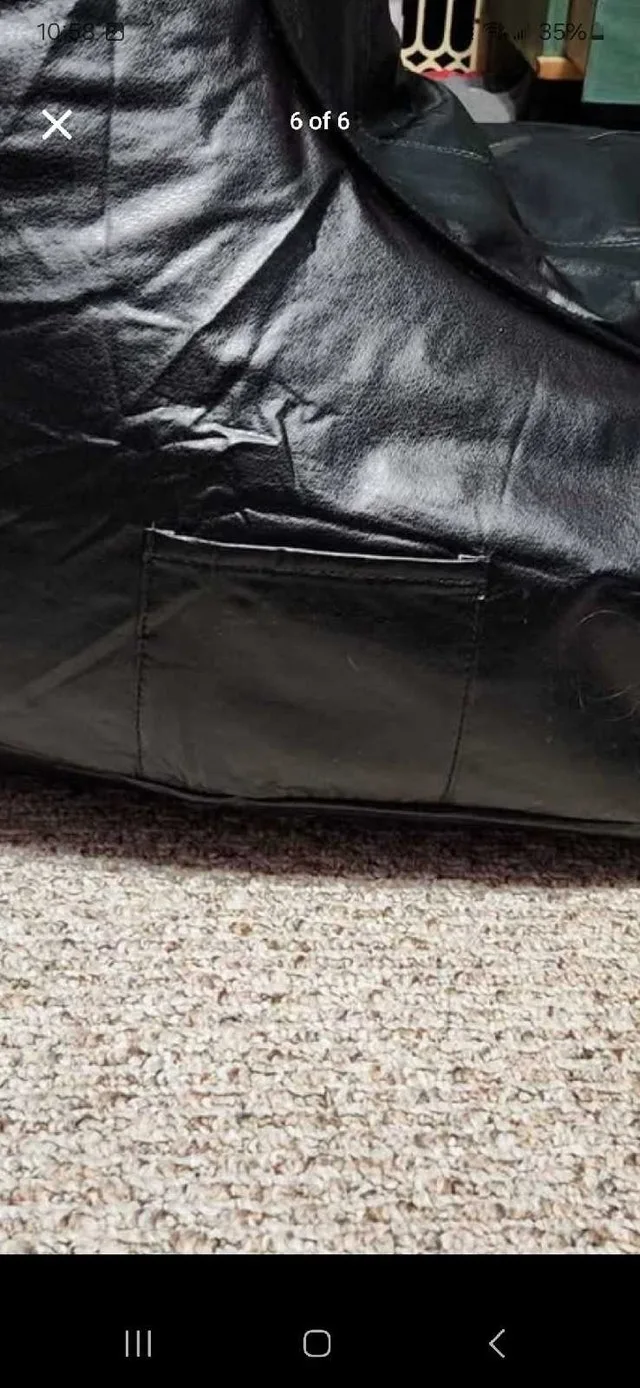 adult bean bag chair w/foot rest image indicator(6)