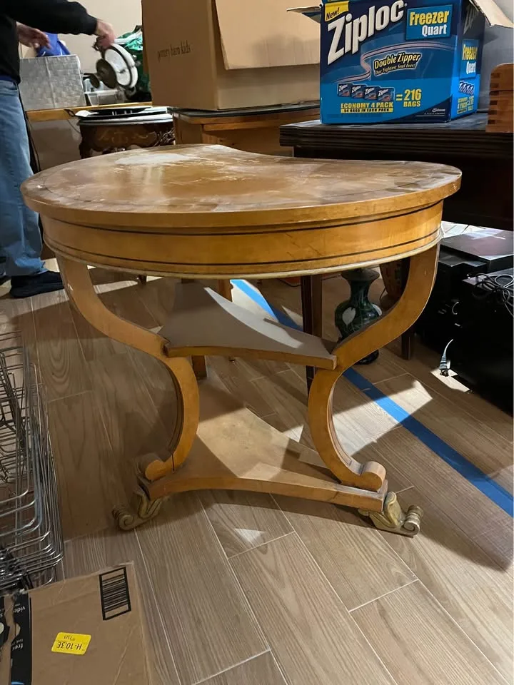 Vintage kidney shaped writing desk image indicator(8)