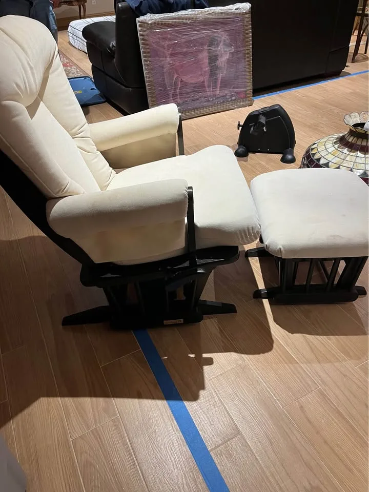 Beige glider with ottoman image indicator(2)