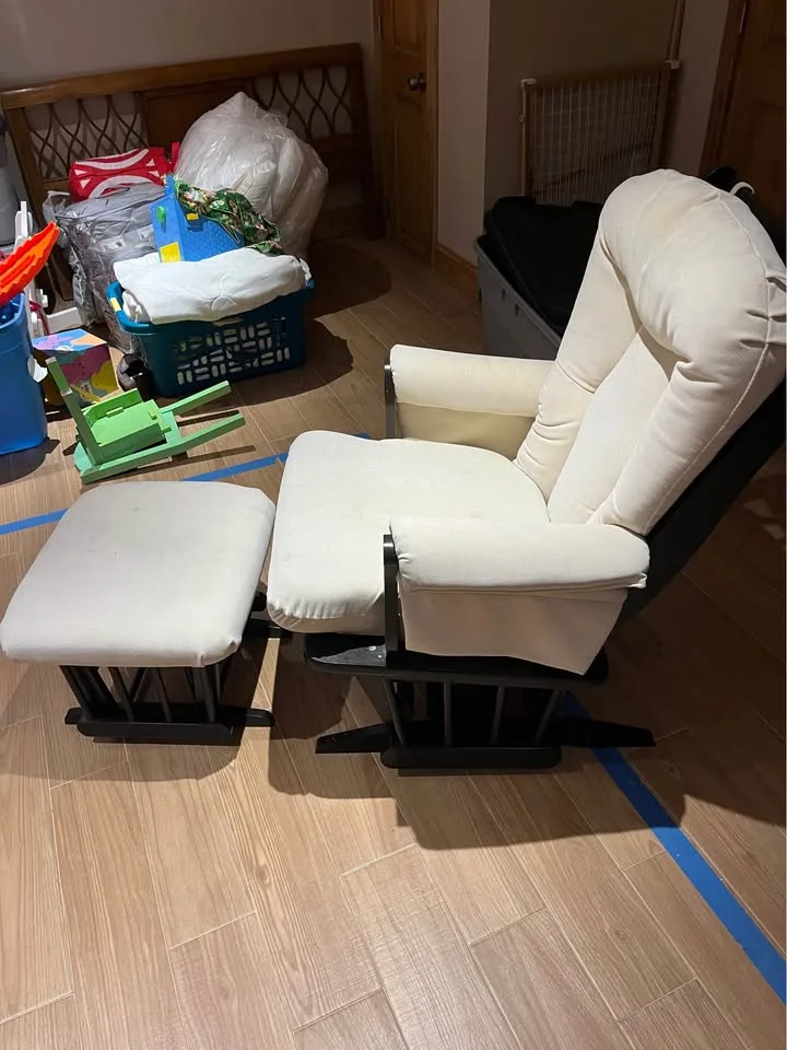 Beige glider with ottoman image indicator(3)