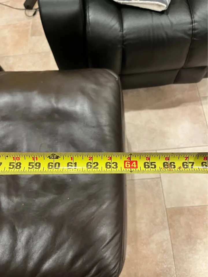 Dark brown soft comfortable chair with ottoman image indicator(5)