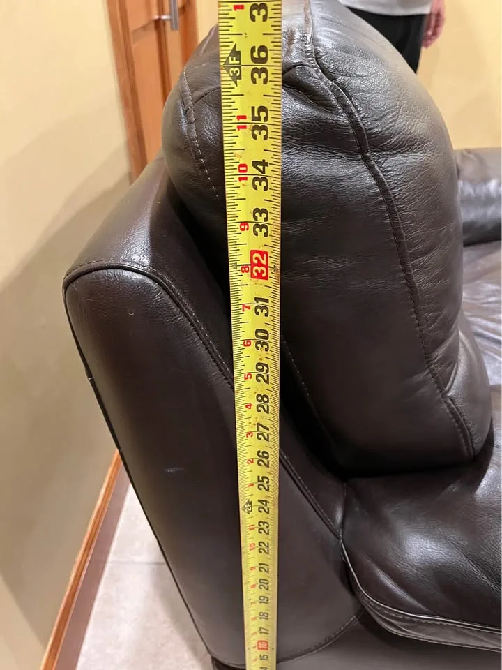 Dark brown soft comfortable chair with ottoman image indicator(6)