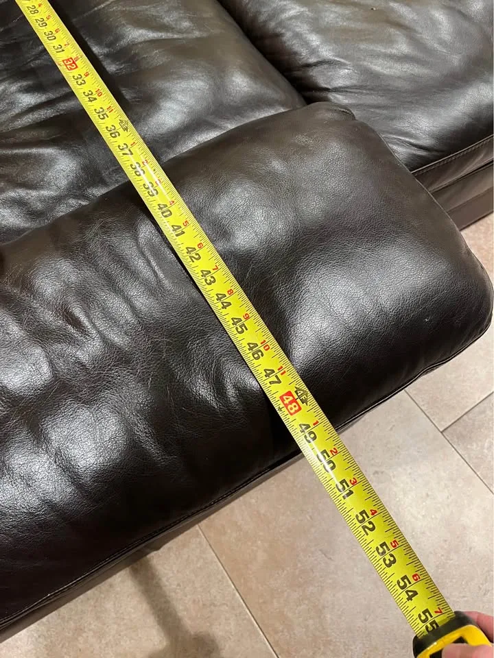 Dark brown soft comfortable chair with ottoman image indicator(7)