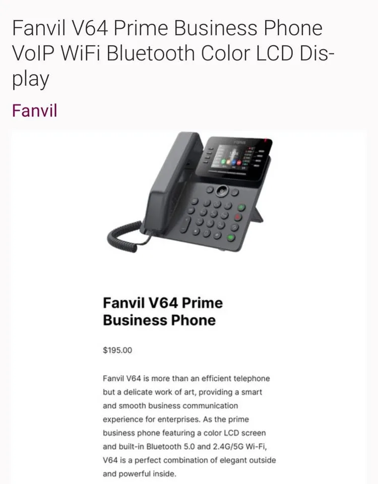 Lot of 5 Fanvil V64 Prime Business Phones image indicator(5)