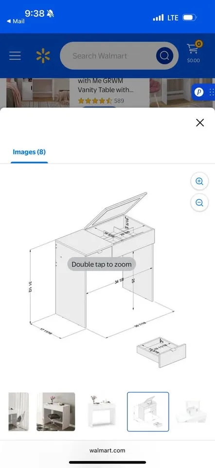 Desk with storage drawer and lift up vanity image indicator(3)