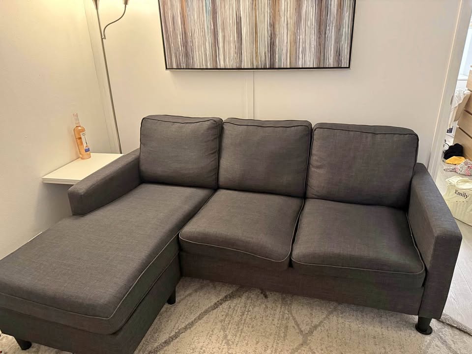 Three seat couhh ch with left facing chaise
