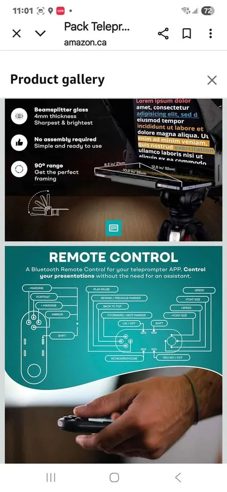 TELEPROMPTER PAD iLight PRO 12" image indicator(5)
