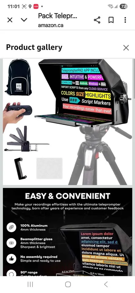 TELEPROMPTER PAD iLight PRO 12" image indicator(6)