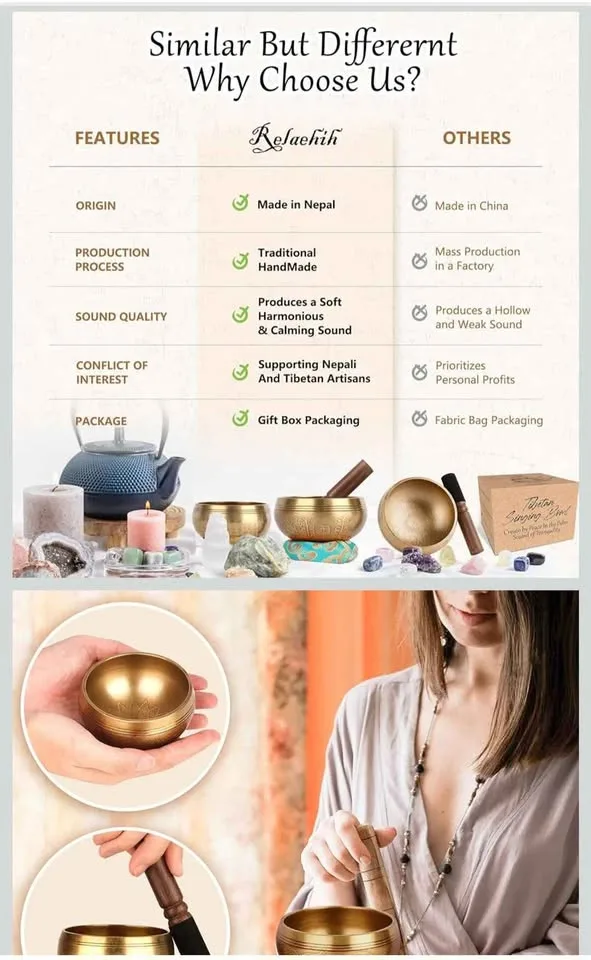 2Pack Tibetan Singing Bowls Set image indicator(7)