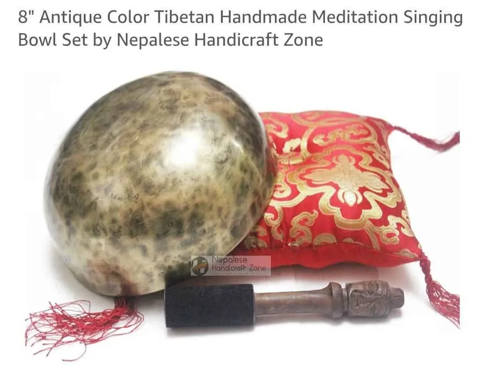 8" Antique Color Tibetan Singing Bowl Set image indicator(3)
