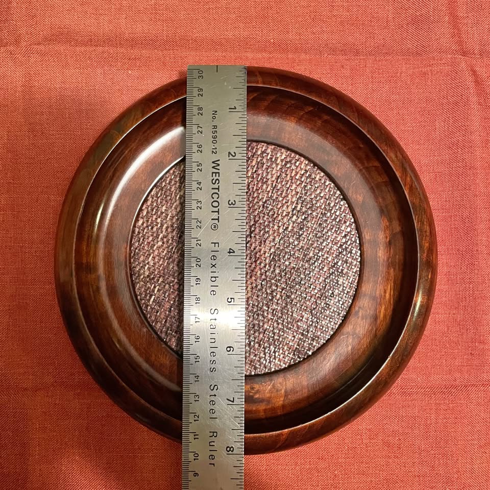 8” Vintage Round Wooden Decorative Bowl - photo 5