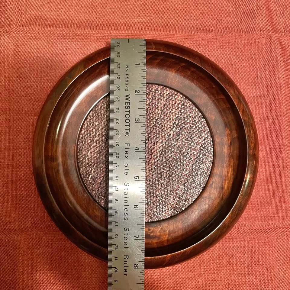 8” Vintage Round Wooden Decorative Bowl image indicator(5)