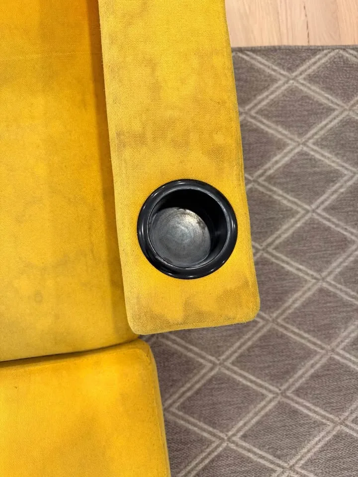 Yellow sofa with ottoman (DELIVERY AVAILABLE) image indicator(3)