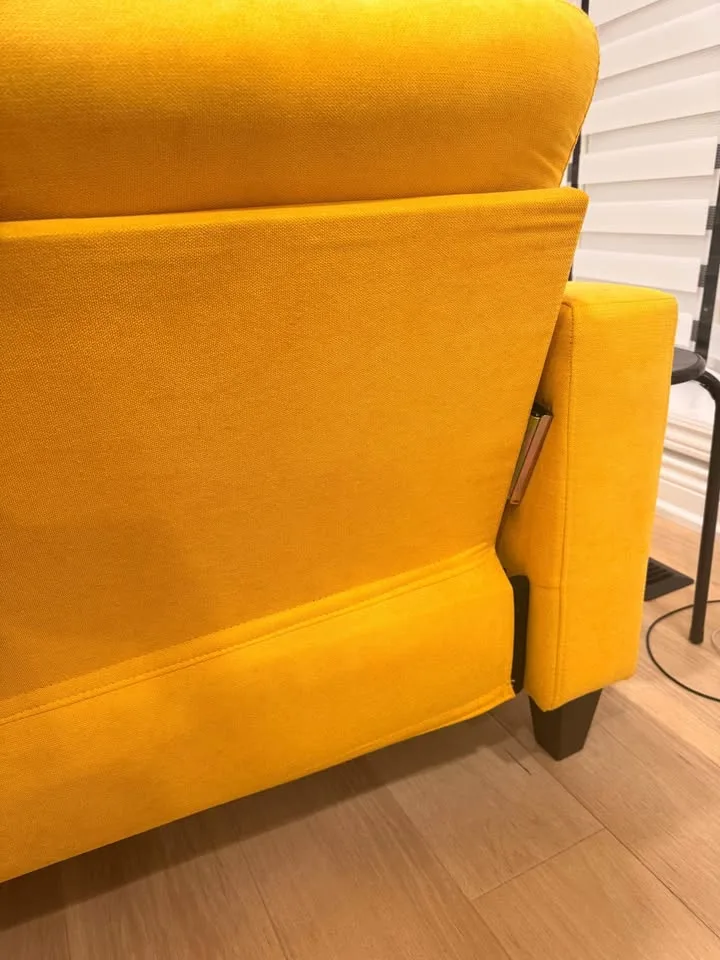 Yellow sofa with ottoman (DELIVERY AVAILABLE) image indicator(5)