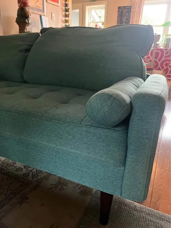 Turquoise Two-Seater Sofa Couch  (DELIVERY AVAILABLE) image indicator(5)