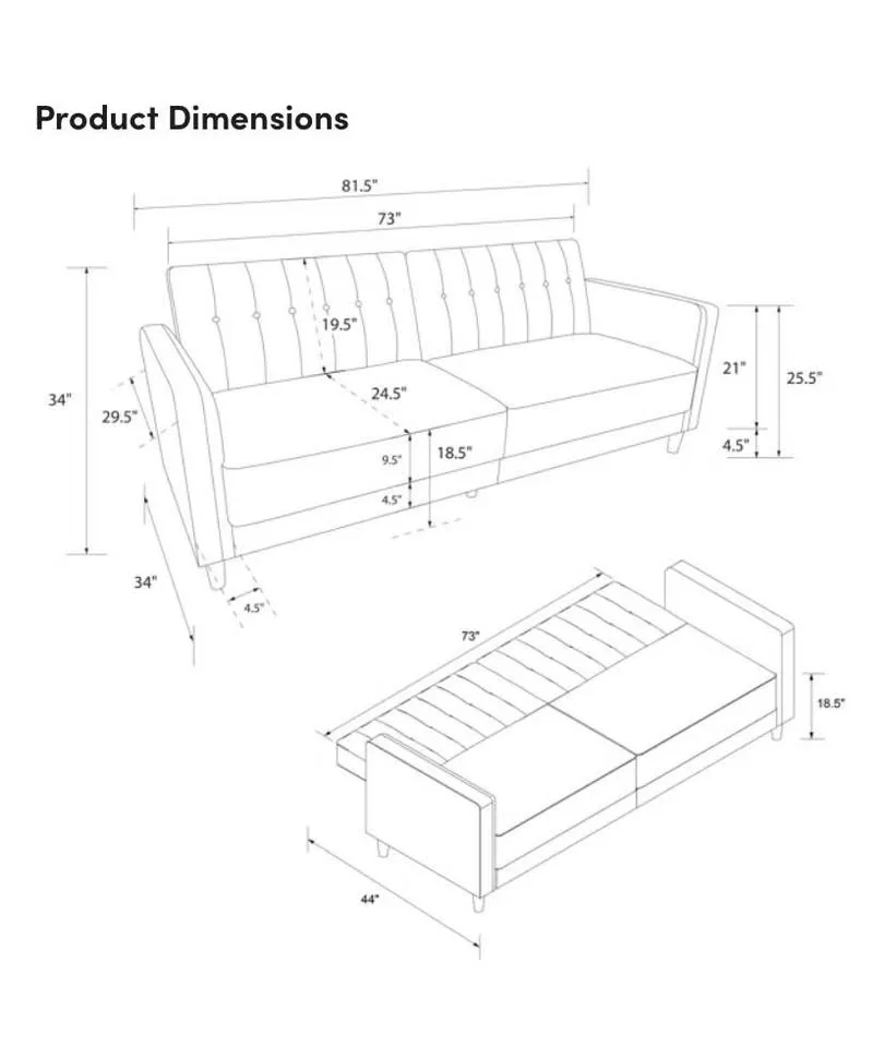 Wayfair Green Velvet futon sofa bed (DELIVERY AVAILABLE) image indicator(7)