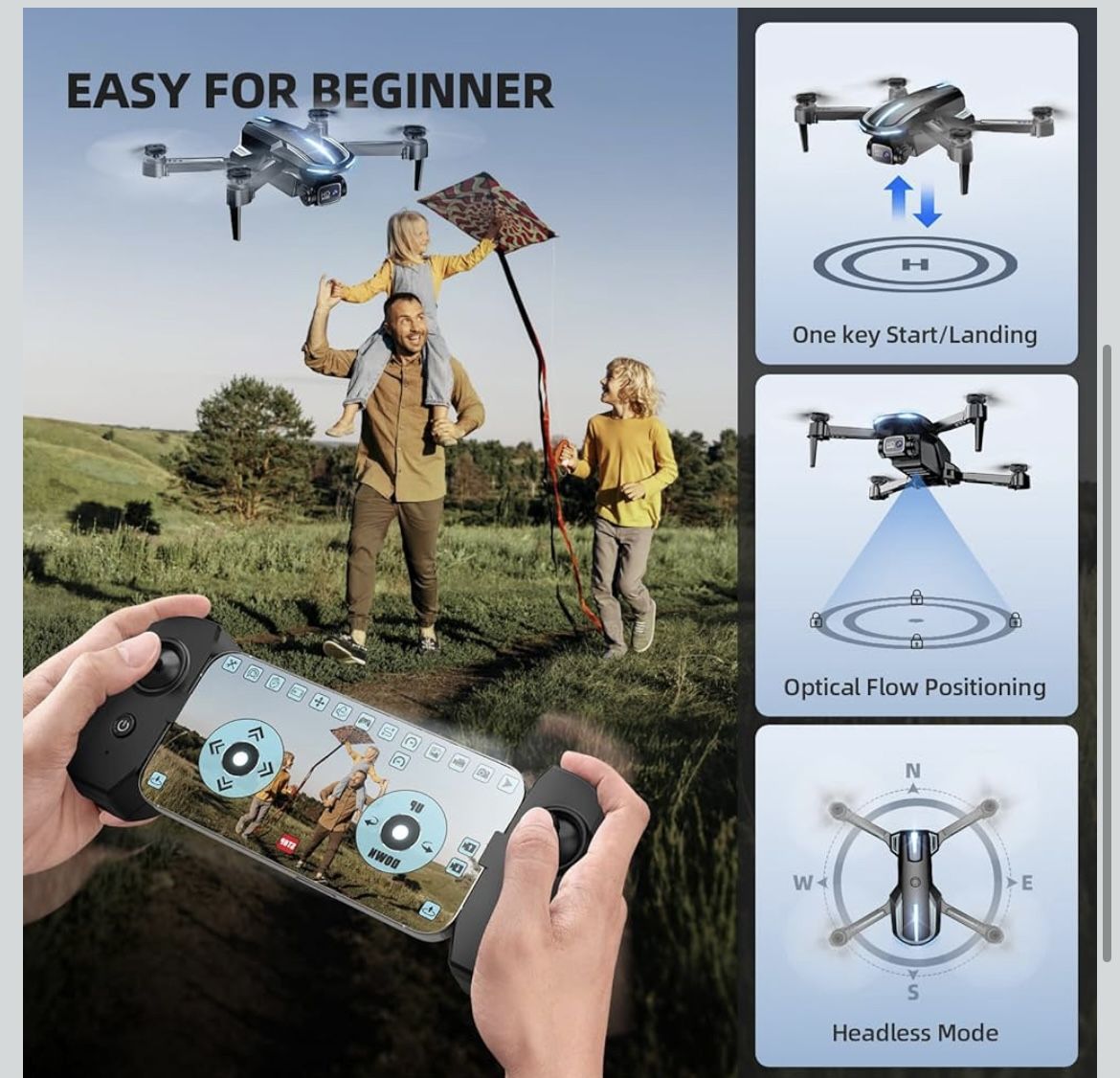 Drone with Camera 1080P HD FPV Foldable Mini Drone - photo 4