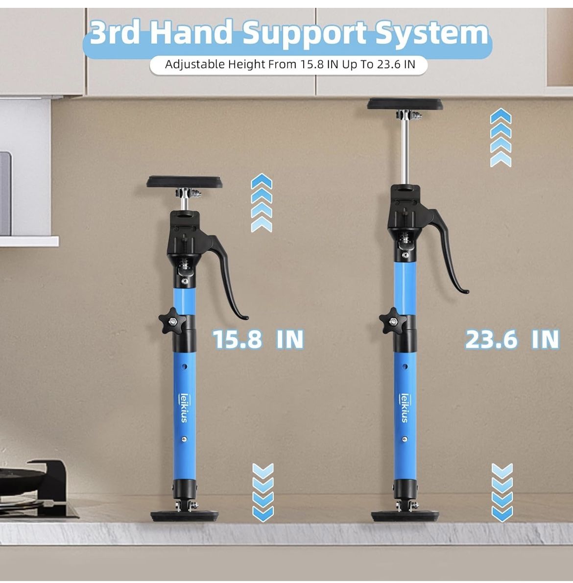 Aluminum Handle Cabinet Jack for Installing Cabinets 4PC - photo 2