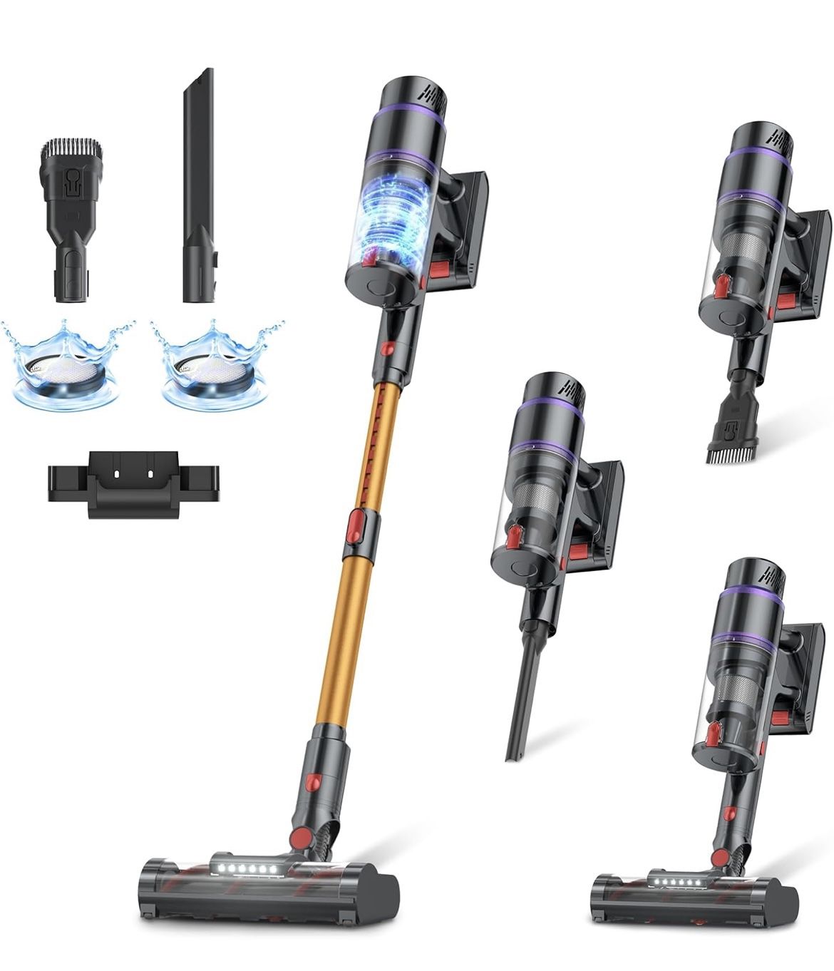 Cordless Vacuum Cleaner 550W/50Kpa/70Mins LEDTouch Display