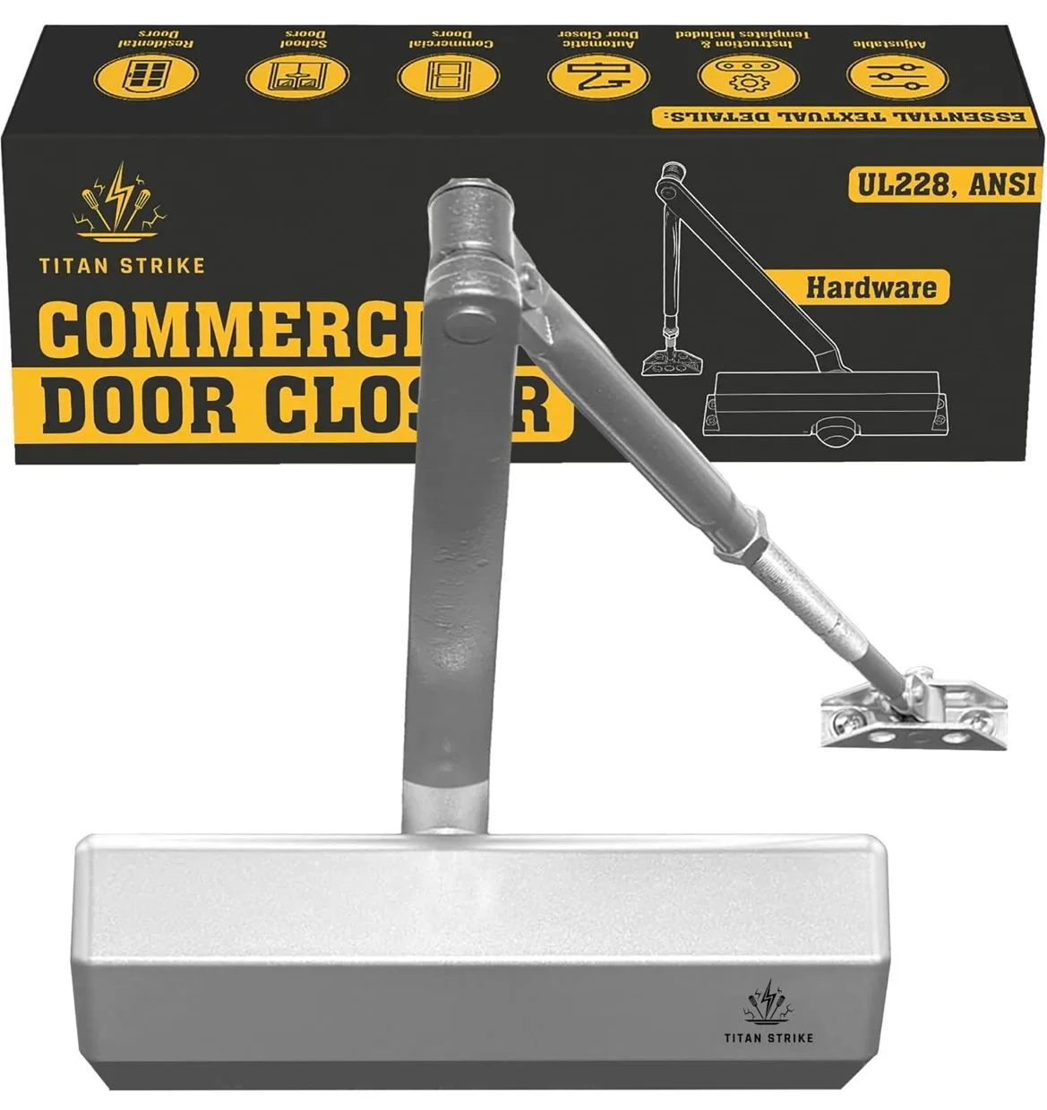Heavy Duty Automatic Door Closer with Regular Arm thumbnail