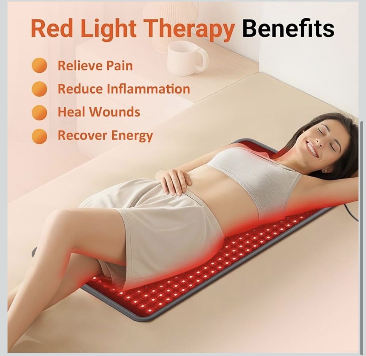 Comfytemp 33'' x 17'' Red Light Therapy Mat for Body - photo 3