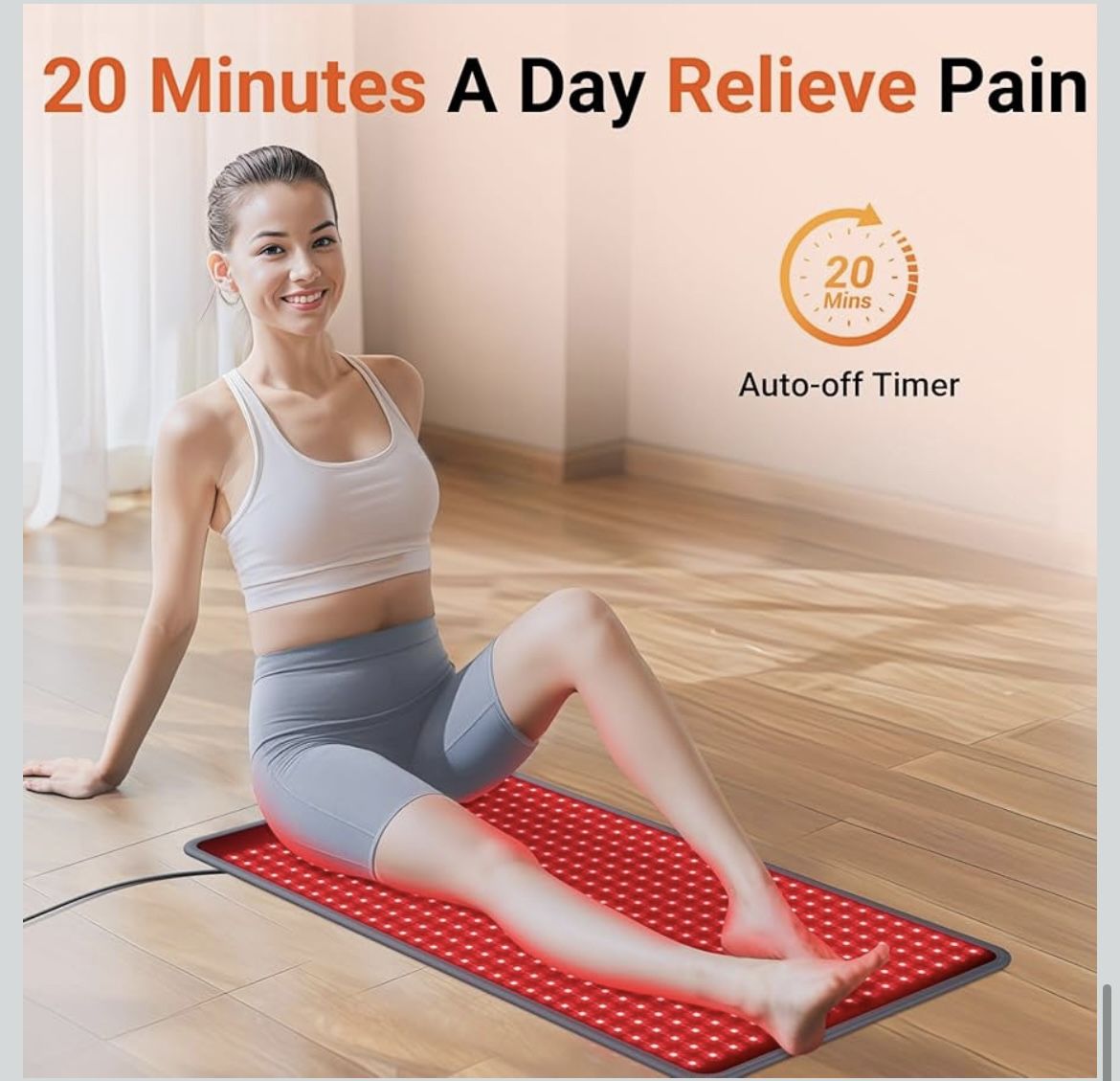 Comfytemp 33'' x 17'' Red Light Therapy Mat for Body - photo 5