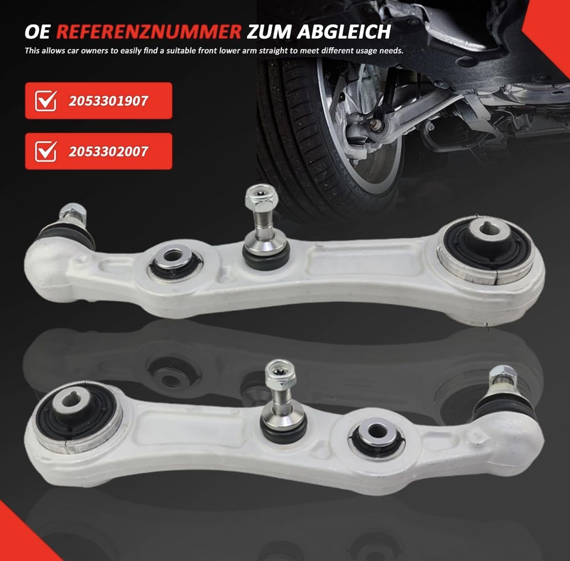 Front Left & Right Lower Control Arm Set for Mercedes-Benz - photo 4