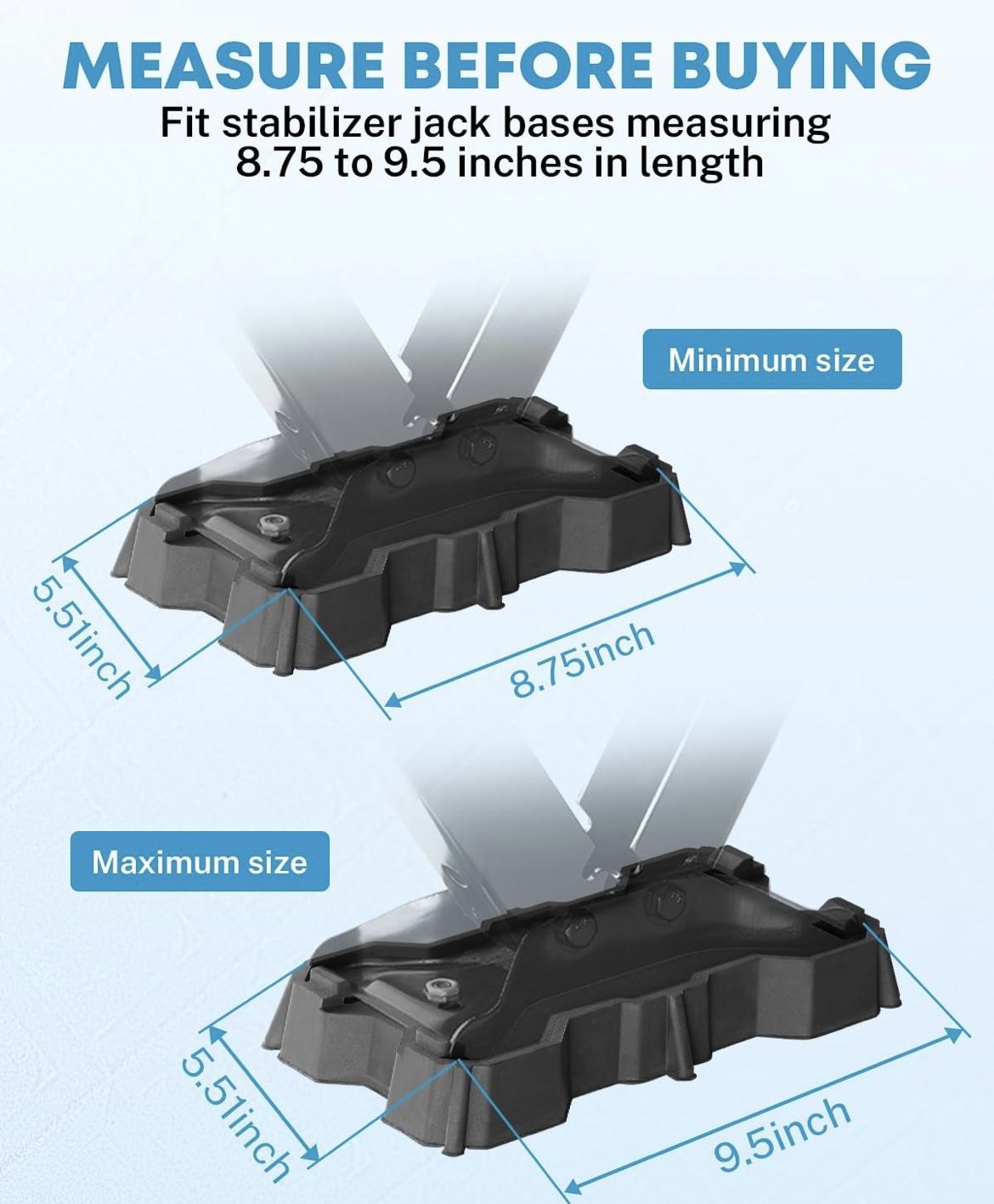 Kohree 4 Pack RV Stabilizer Jack Pads - photo 3