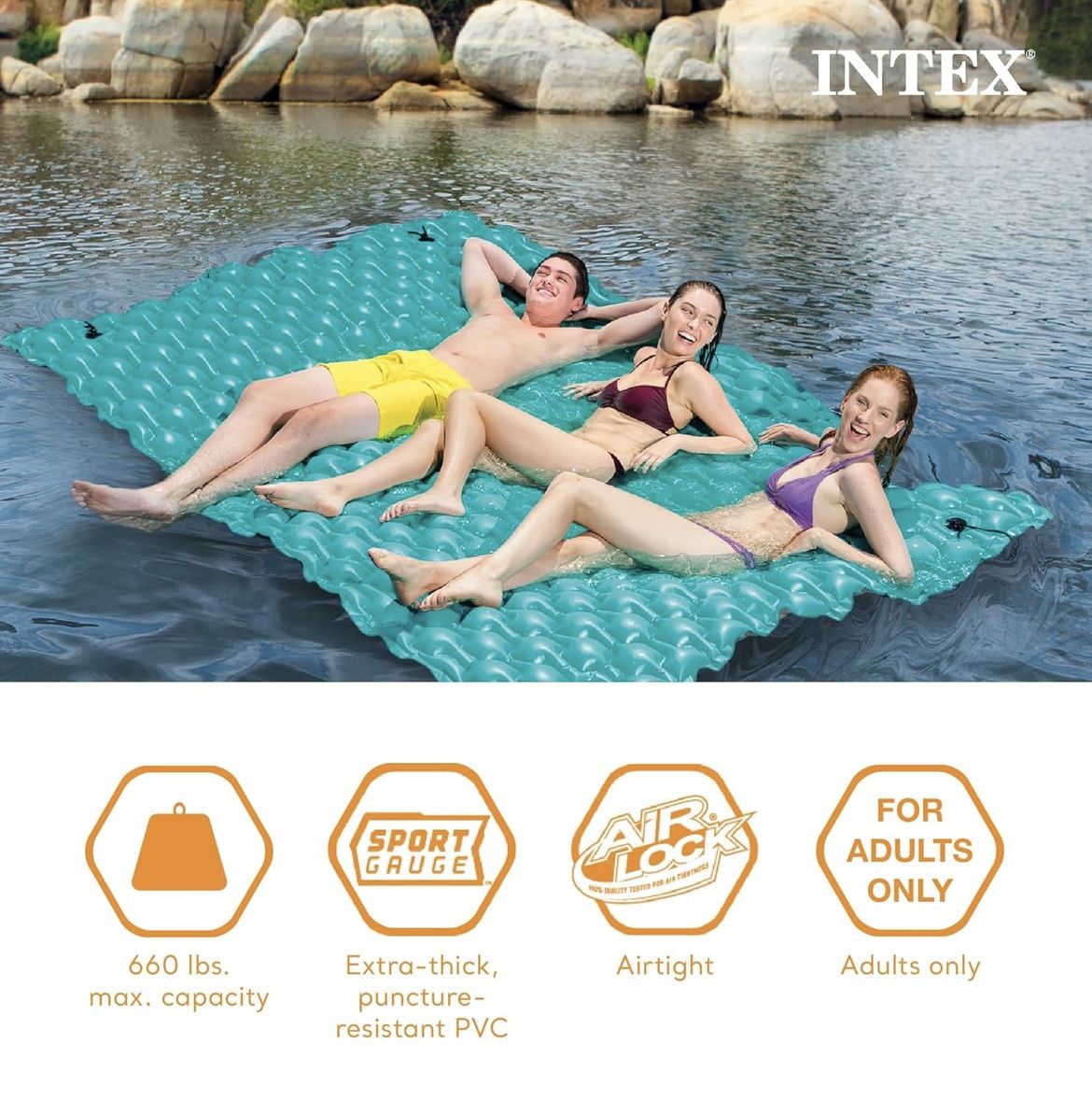 Intex Giant Inflatable Floating Water Mat - photo 3