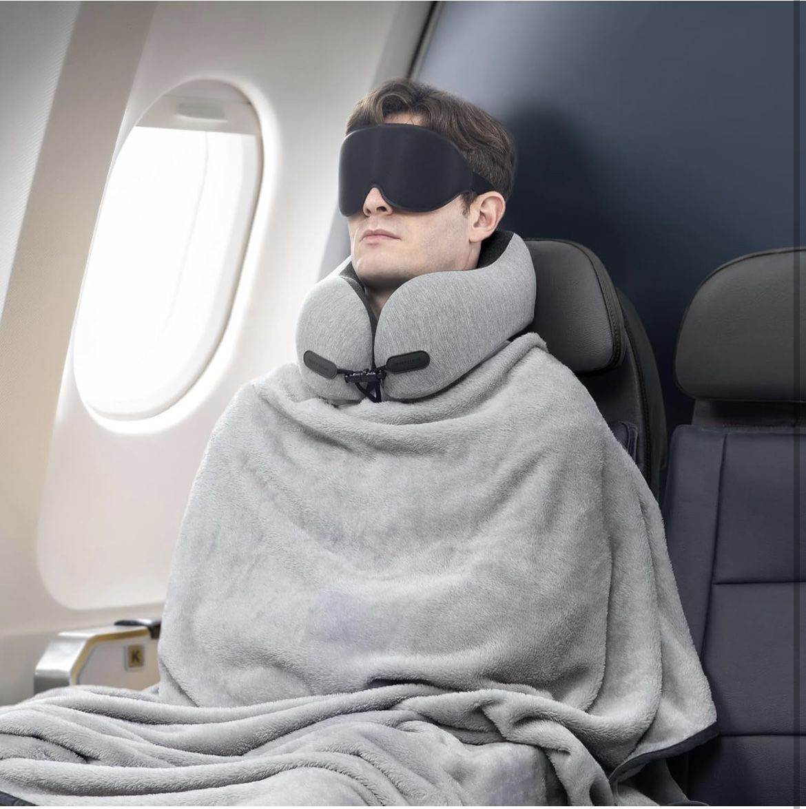 Neck Pillow and Blanket Set for Travel - photo 5