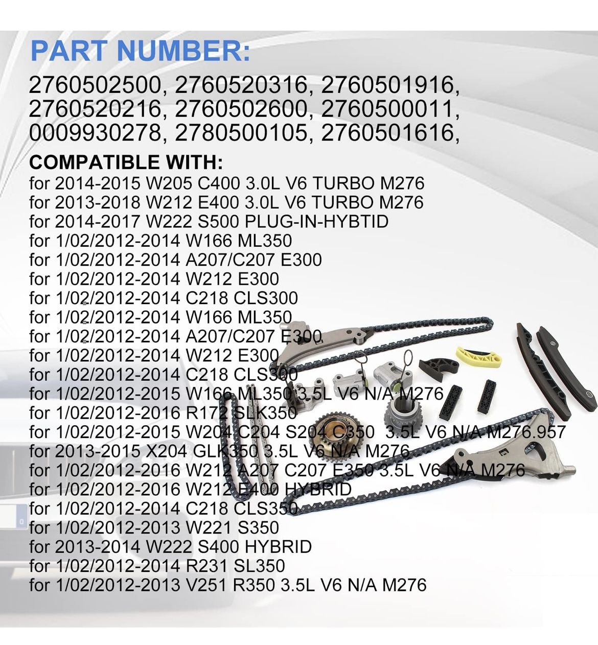 Engine Timing Chain Kit For Mercedes - photo 2