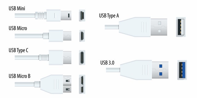 Various USB-C / Micro USB / Mini USB Phone Tablet cables