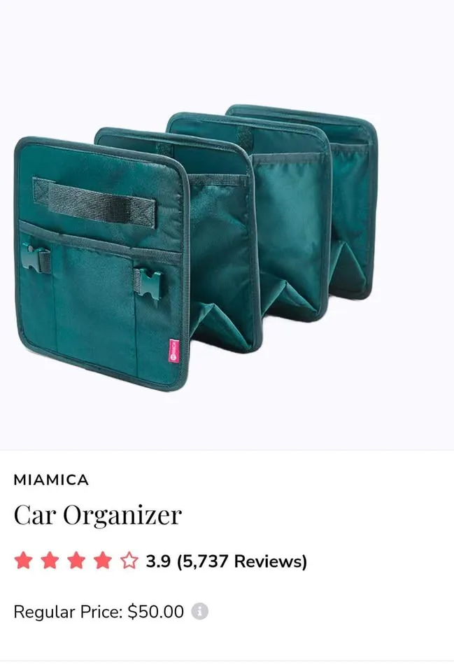 Miamica car oganizer